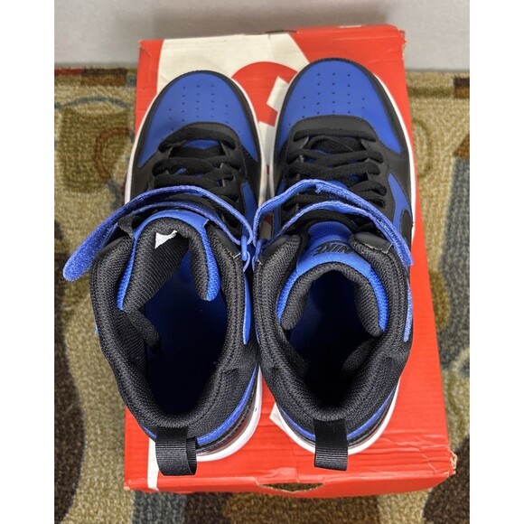 Nike Court Borough Mid 2 (GS) Game Royal/Black/White CD7782-404 Shoes - Picture 4 of 7